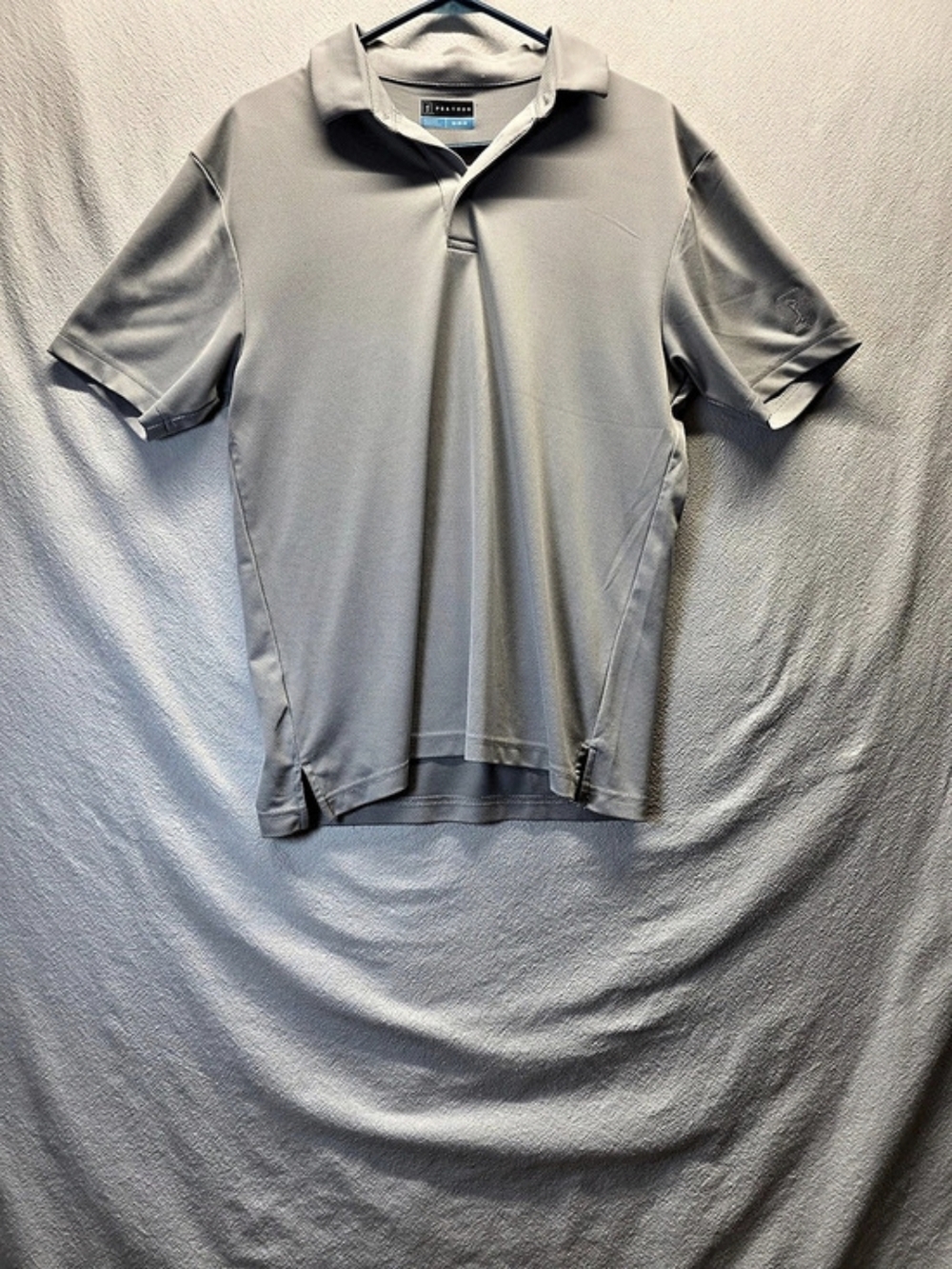 PGA TOUR Men's Polo Gray Size Medium